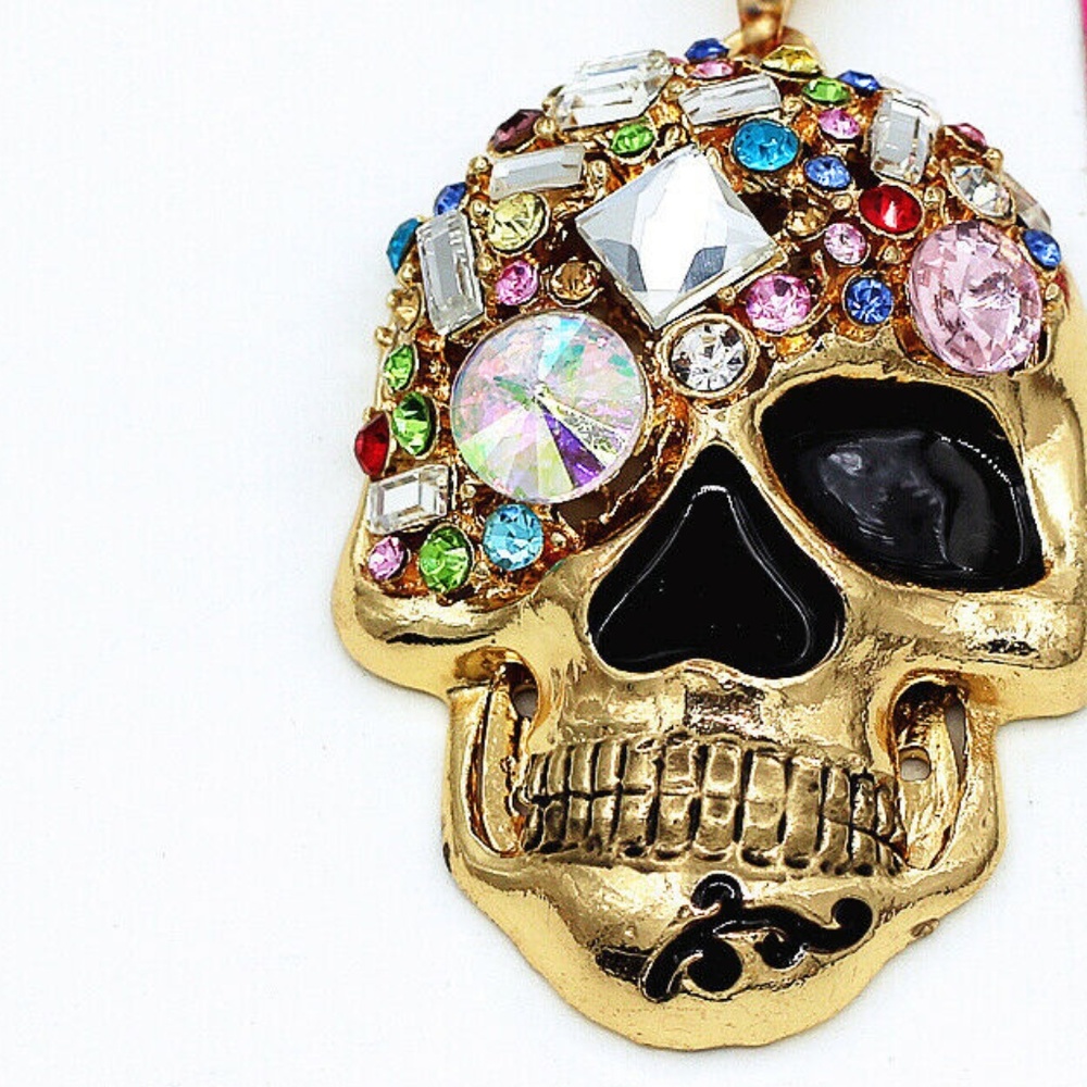 Statement Sugar Skull Pendant NWT - Picture 3 of 4